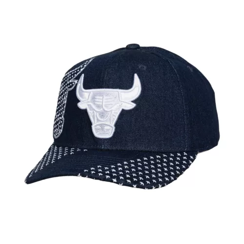 Mitchell & Ness NBA Chicago Bulls Run Stitch Pro Snapback Blue ONE