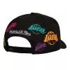Mitchell & Ness NBA Los Angeles Lakers 404 Club Neon Pro Snapback Black ONE