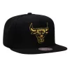 Mitchell & Ness NBA Chicago Bulls Black And Gold Snapback Black ONE