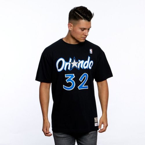 MITCHELL & NESS ORLANDO MAGIC SHAQUILLE O'NEAL NAME & NUMBER TRADITIONAL TEE BLACK