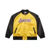 Mitchell & Ness NBA Los Angeles Lakers Shaquille O'Neal Player Lightweight Satin Jacket Gold-Black