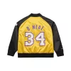 Mitchell & Ness NBA Los Angeles Lakers Shaquille O'Neal Player Lightweight Satin Jacket Gold-Black