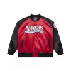 Mitchell & Ness NBA Philadelphia 76Ers Allen Iverson Player Lightweight Satin Jacket SCARLET-BLACK L