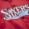 Mitchell & Ness NBA Philadelphia 76Ers Allen Iverson Player Lightweight Satin Jacket SCARLET-BLACK L