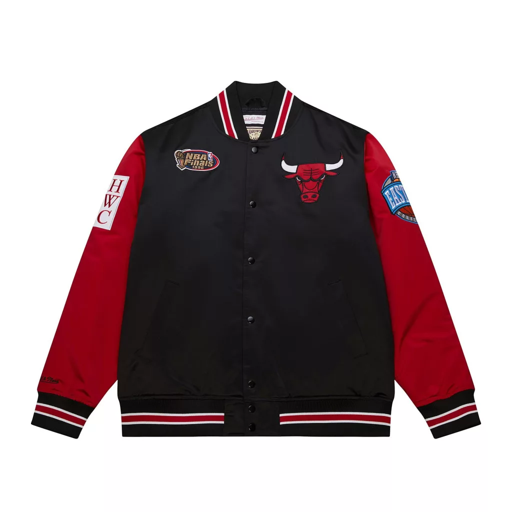 Mitchell & Ness NBA Chicago Bulls Mens Black Varsity Track Jacket
