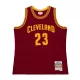 Mitchell & Ness NBA Cleveland Cavaliers 2015 Lebron James Road Swingman Jersey Cardinal L
