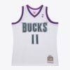 Mitchell & Ness NBA White Jersey Bucks 1999 Rafer Alston White M