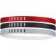 JORDAN HEADBANDS 3PK GYM RED/BLACK/WOLF GREY ONE