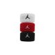 JORDAN W HAIR TIES TERRY 3 PK WHITE/GYM RED/BLACK
