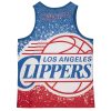 MITCHELL & NESS NBA LOS ANGELES CLIPPERS JUMBOTRON MESH TANK SCARLET