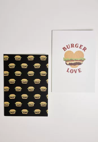 MISTER TEE BURGER LOVE EXERCISE BOOK 2-PACK WHITE/MULTICOLOR