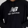 NEW BALANCE STACKED LOGO FRENCH TERRY HOODIE BLACK M