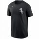 NIKE CHICAGO WHITE SOX WORDMARK T-SHIRT BLACK