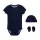 Jordan Bodysuit Set Short-Sleeved with Cap Navy Blue