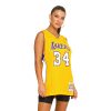 MITCHELL & NESS NBA LOS ANGELES LAKERS SHAQUILLE O'NEAL WOMENS SWINGMAN JERSEY