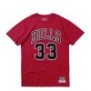 MITCHELL & NESS LAST DANCE CHICAGO BULLS NUMBER 33 TEE RED