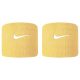NIKE TENNIS PREMIER WRISTBANDS 2 PK TOPAZ GOLD/WHITE