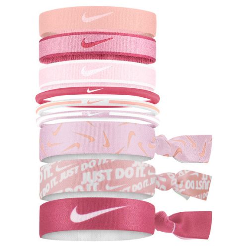 NIKE MIXED HAIRBANDS 9 PK PINK GLAZE/ARCHAEO PINK/REGAL PINK