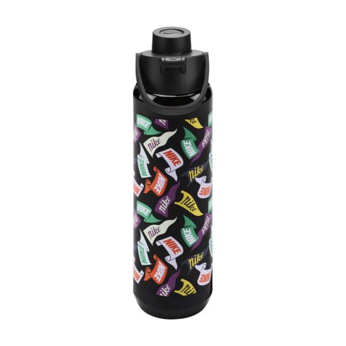 Nike Tr Renew Recharge Chug Bottle 24 Oz Graphic Black/Black/Laser Orange/Bold Berry