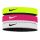 Nike Flex Classic Wide Headbands 3Pk Volt/Vivid Pink/Black