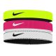 Nike Flex Classic Wide Headbands 3Pk Volt/Vivid Pink/Black