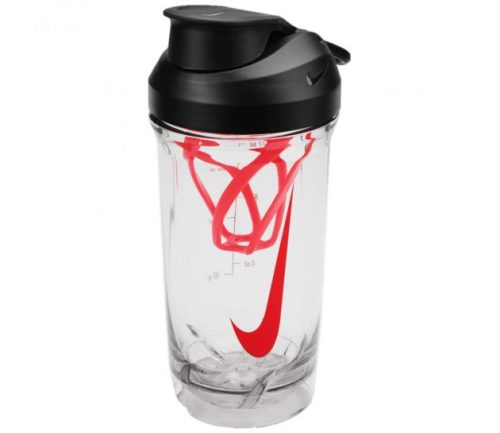 Nike Tr Recharge Shaker Bottle 16 Oz Clear/Black/Bright Crimson/Bright Crimson