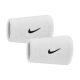 Nike Swoosh Classic Doublewide Wristbands 2Pk White/Black