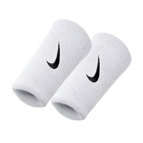 NIKE SWOOSH DOUBLEWIDE WRISTBANDS 2PK WHITE/BLACK