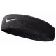 NIKE SWOOSH HEADBAND BLACK/WHITE one
