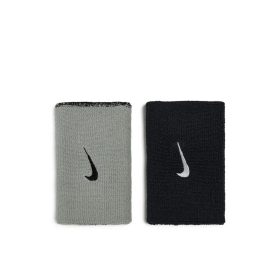   Nike Dri-Fit Home & Away Doublewide Wristbands 2Pk Black/Base Grey
