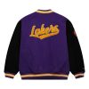 MITCHELL & NESS LOS ANGELES LAKERS NBA TEAM LEGACY VARSITY JACKET PURPLE/BLACK XXL
