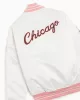 MITCHELL & NESS CHICAGO BULLS NBA NEOPOLITAN SATIN JACKET WHITE