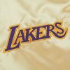 MITCHELL & NESS NBA TEAM OG 2.0 LIGHTWEIGHT SATIN JACKET VINTAGE LOGO LOS ANGELES LAKERS