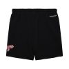 MITCHELL & NESS NBA POSTGAME FLEECE SHORTS VINTAGE LOGO CHICAGO BULLS BLACK L