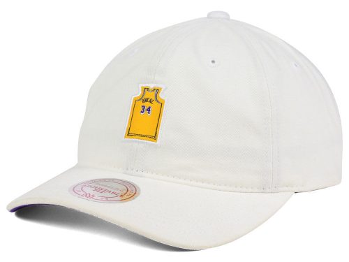 Mitchell & Ness SMALL JERSEY DAD HAT LA LAKERS O'NEAL WHITE/YELLOW