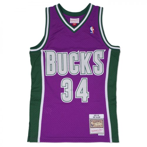 MITCHELL & NESS MILWAUKEE BUCKS RAY ALLEN 01-02' #34 SWINGMAN 2.0 JERSEY PURPLE