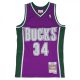 MITCHELL & NESS MILWAUKEE BUCKS RAY ALLEN 01-02' #34 SWINGMAN 2.0 JERSEY PURPLE