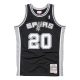 MITCHELL & NESS SAN ANTONIO SPURS MANU GINOBILI #20 SWINGMAN JERSEY BLACK/BLACK XXL