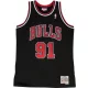 MITCHELL & NESS NBA CHICAGO BULLS DENNIS RODMAN #91 SWINGMAN JERSEY BLACK/RED