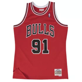   MITCHELL & NESS NBA CHICAGO BULLS DENNIS RODMAN SWINGMAN JERSEY SCARLET