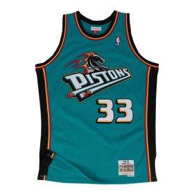   MITCHELL & NESS DETROIT PISTONS GRANT HILL 98-99' #33 SWINGMAN 2.0 JERSEY TEAL