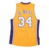 MITCHELL & NESS LOS ANGELES LAKERS SHAQUILLE O'NEAL 99-00' SWINGMAN 2.0 JERSEY LIGHT GOLD