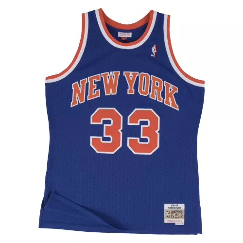 MITCHELL & NESS NEW YORK KNICKS PATRICK EWING Mens Swingman Jersey Royal L
