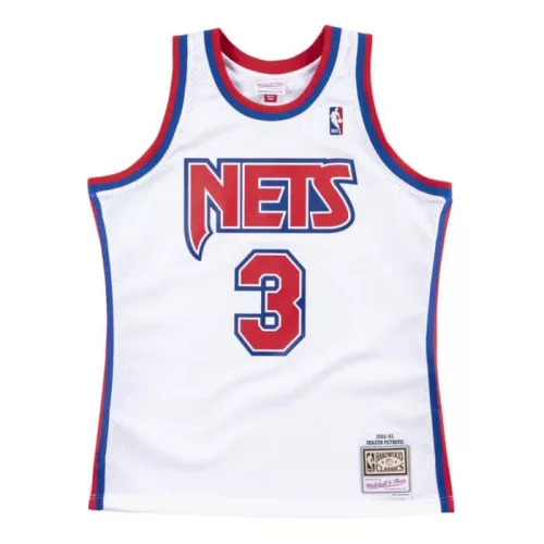 MITCHELL & NESS NEW JERSEY NETS DRAZEN PETROVIC #3 SWINGMAN 2.0 JERSEY WHITE