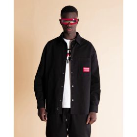 SPRAYGROUND COTTON SHIRT JACKET TOTAL BLACK
