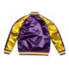 MITCHELL & NESS LOS ANGELES LAKERS COLOR BLOCKED SATIN JACKET PURPLE