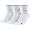 Jordan Jumpman High-Intensity Quarter Sock (3 Pair) WHITE/WHITE/WHITE/BLACK