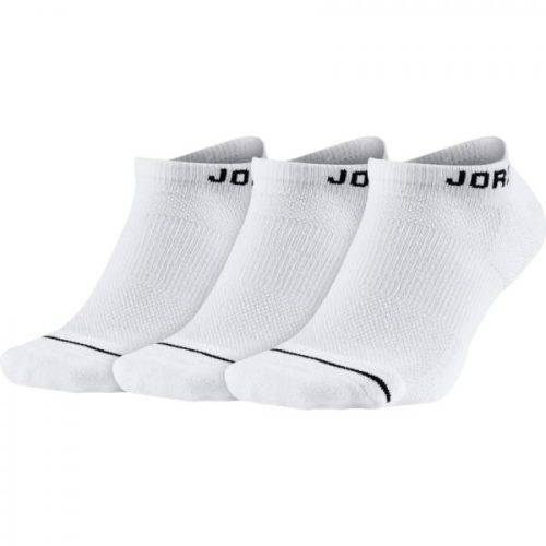 JORDAN JUMPMAN NO-SHOW SOCKS (3 PAIR) WHITE/WHITE/WHITE/BLACK