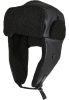 URBAN CLASSICS IMITATION LEATHER TRAPPER HAT BLACK