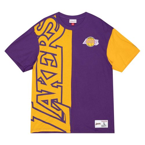 MITCHELL & NESS NBA LOS ANGELES LAKERS PLAY BY PLAY 2.0 TEE YELLOW / PURPLE